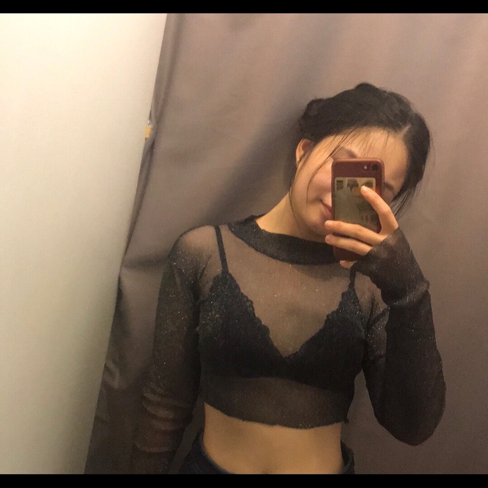 HIGHCUT black mesh see-through top - Picture 2 of 2